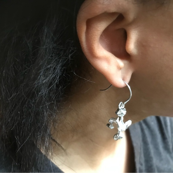 Sterling Silver Free Form Earrings - Picture 6 of 16